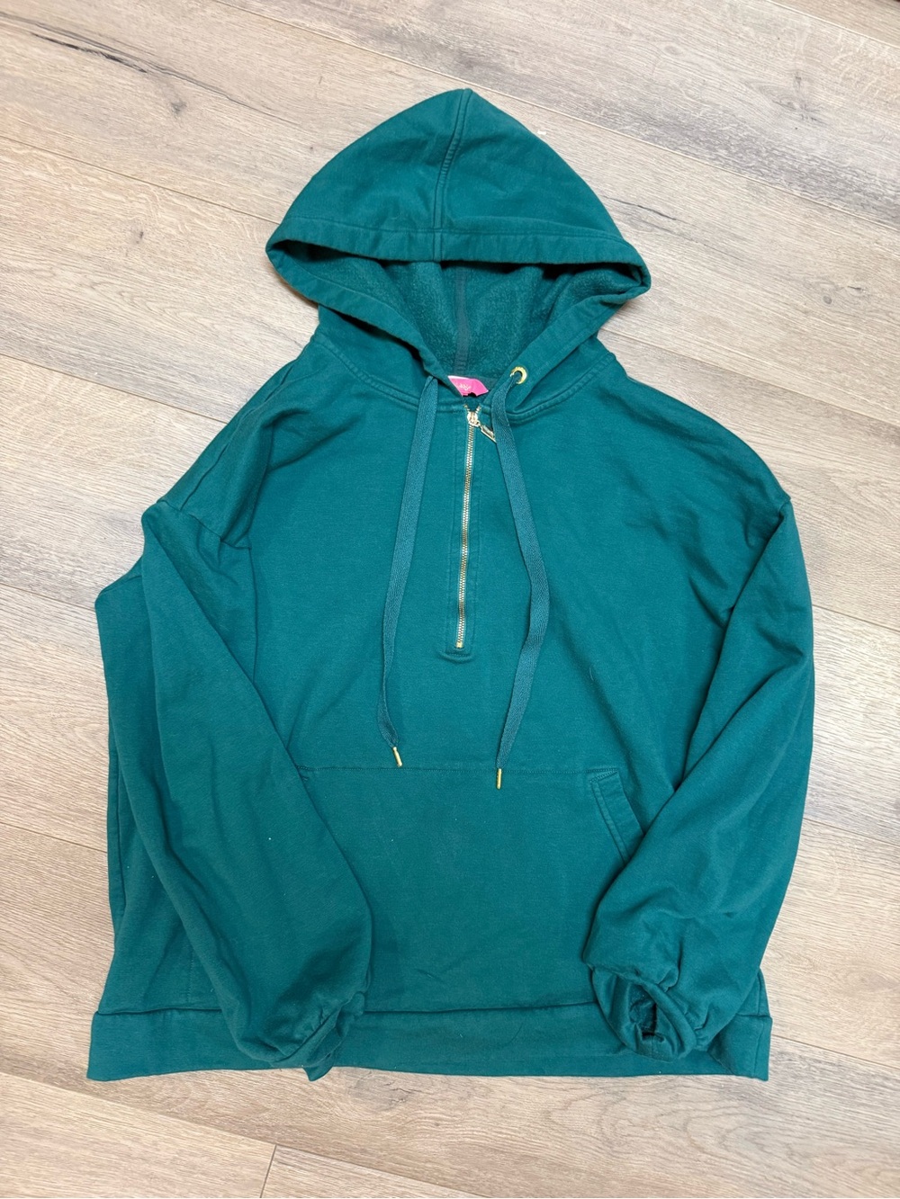 Lilly Pulitzer Teal Green Half-Zip Hoodie